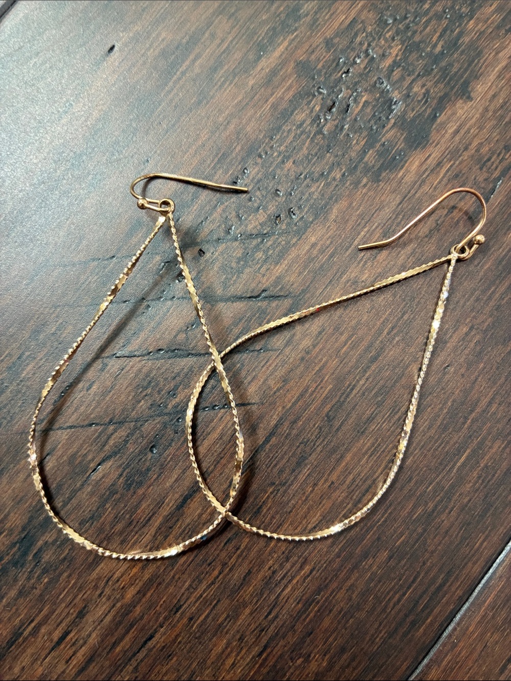 Classic Gold Teardrop Double Strand Earrings - Women Jewelry